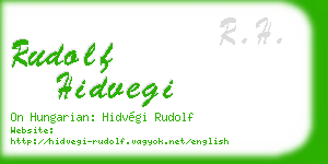 rudolf hidvegi business card