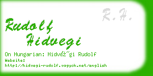 rudolf hidvegi business card